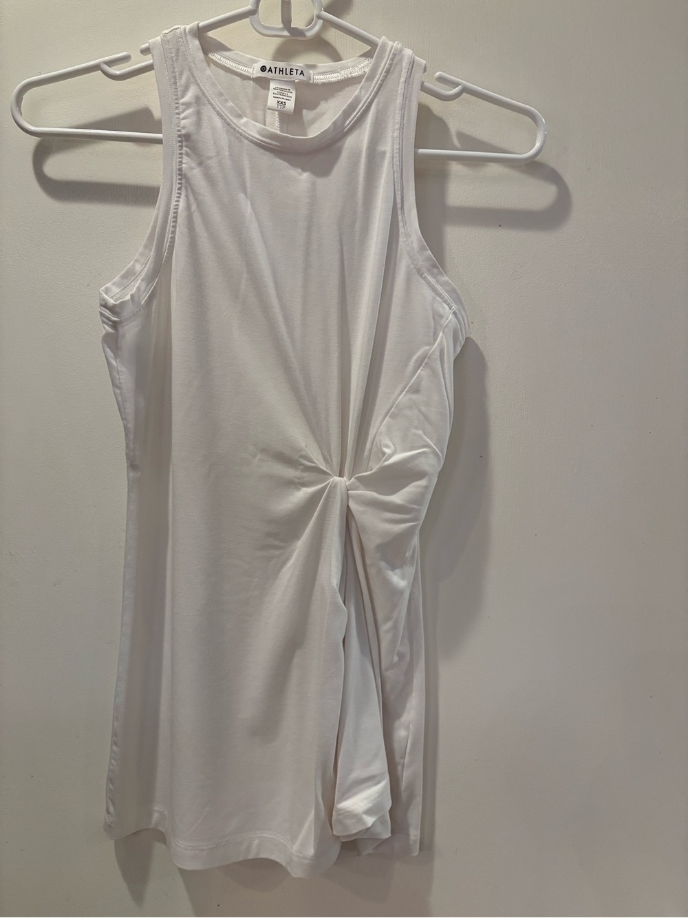 Athleta White Twist-Side Performance Tank